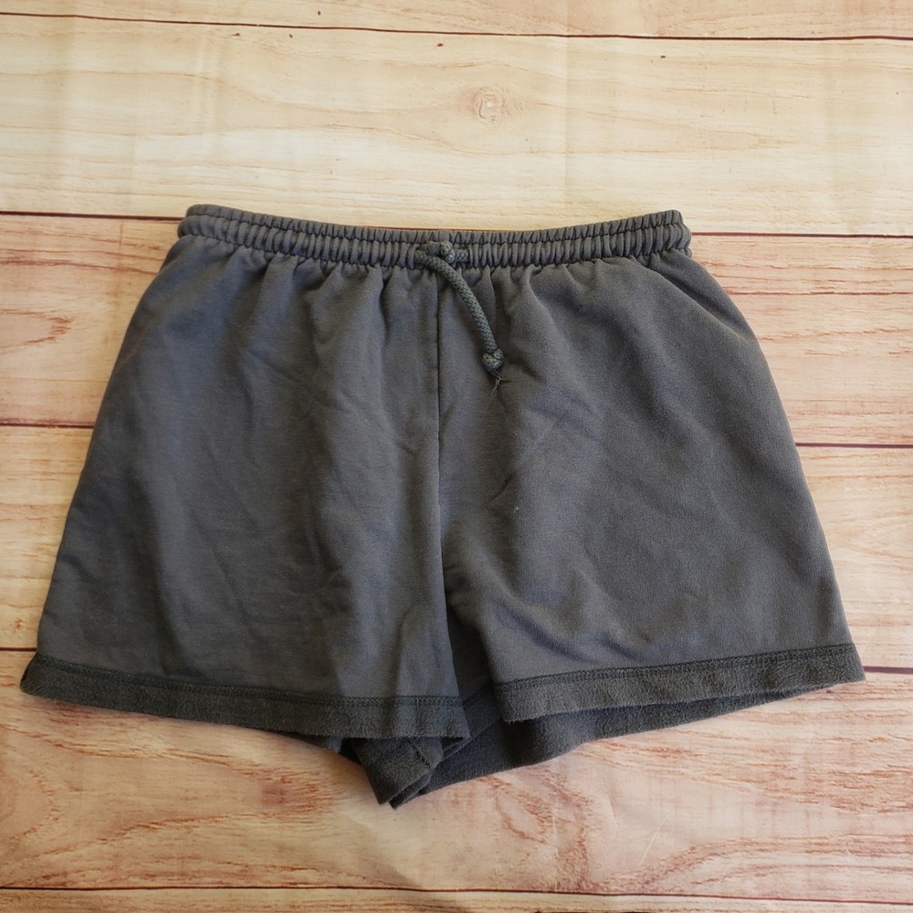 Marika Sweat Shorts Womens L Gray Vintage Fleece Drawstring Athleisure Ladies